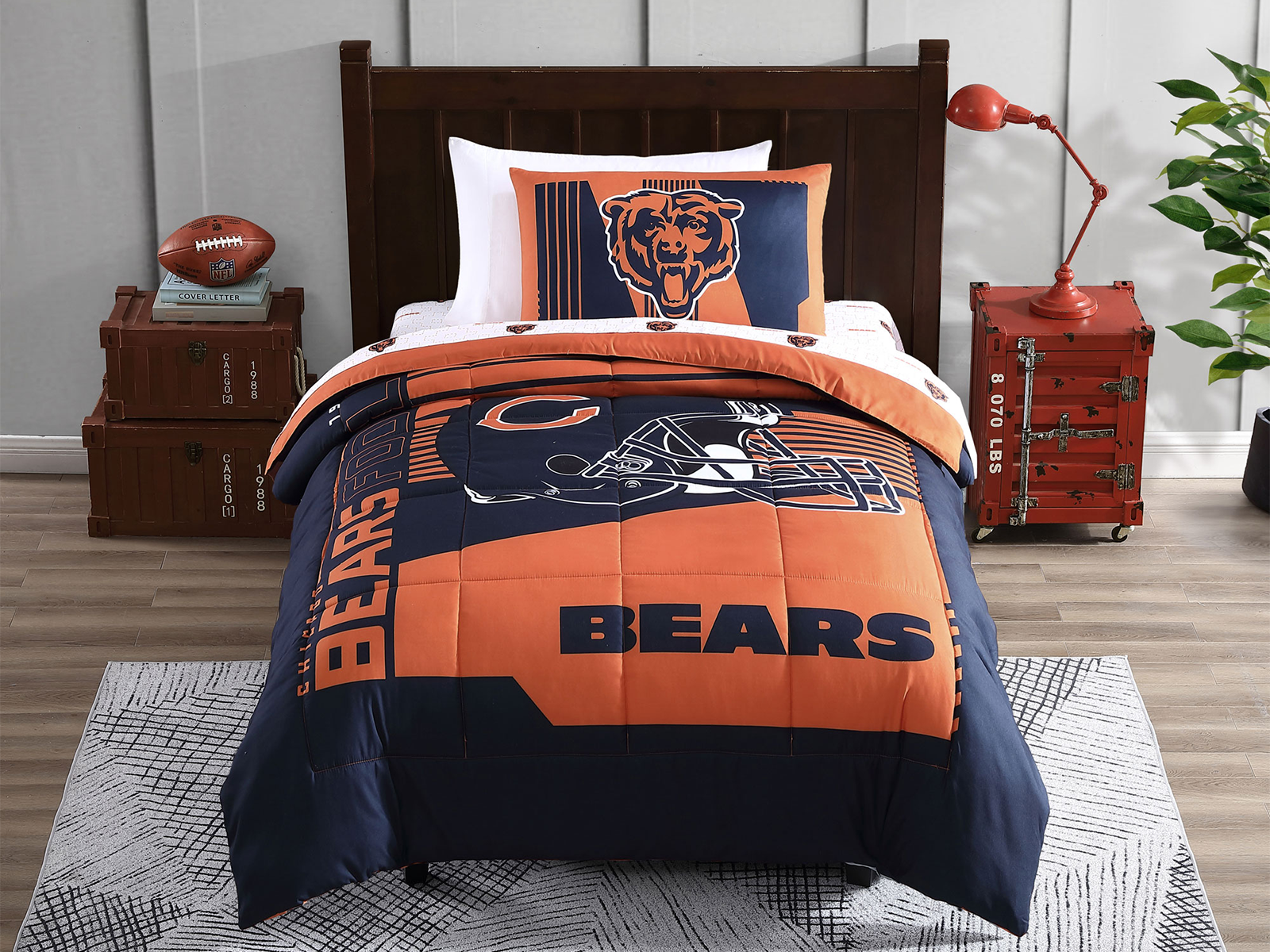 V000266021 Cathay Sports Twin/Twin Extra Long NFL Status Bed- sku V000266021